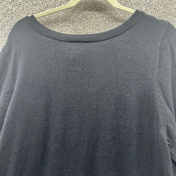 Lane Bryant Pullover‎ Sweater Women 18/20 Black Geometric Bedazzled Scoop Neck - Picture 6 of 12